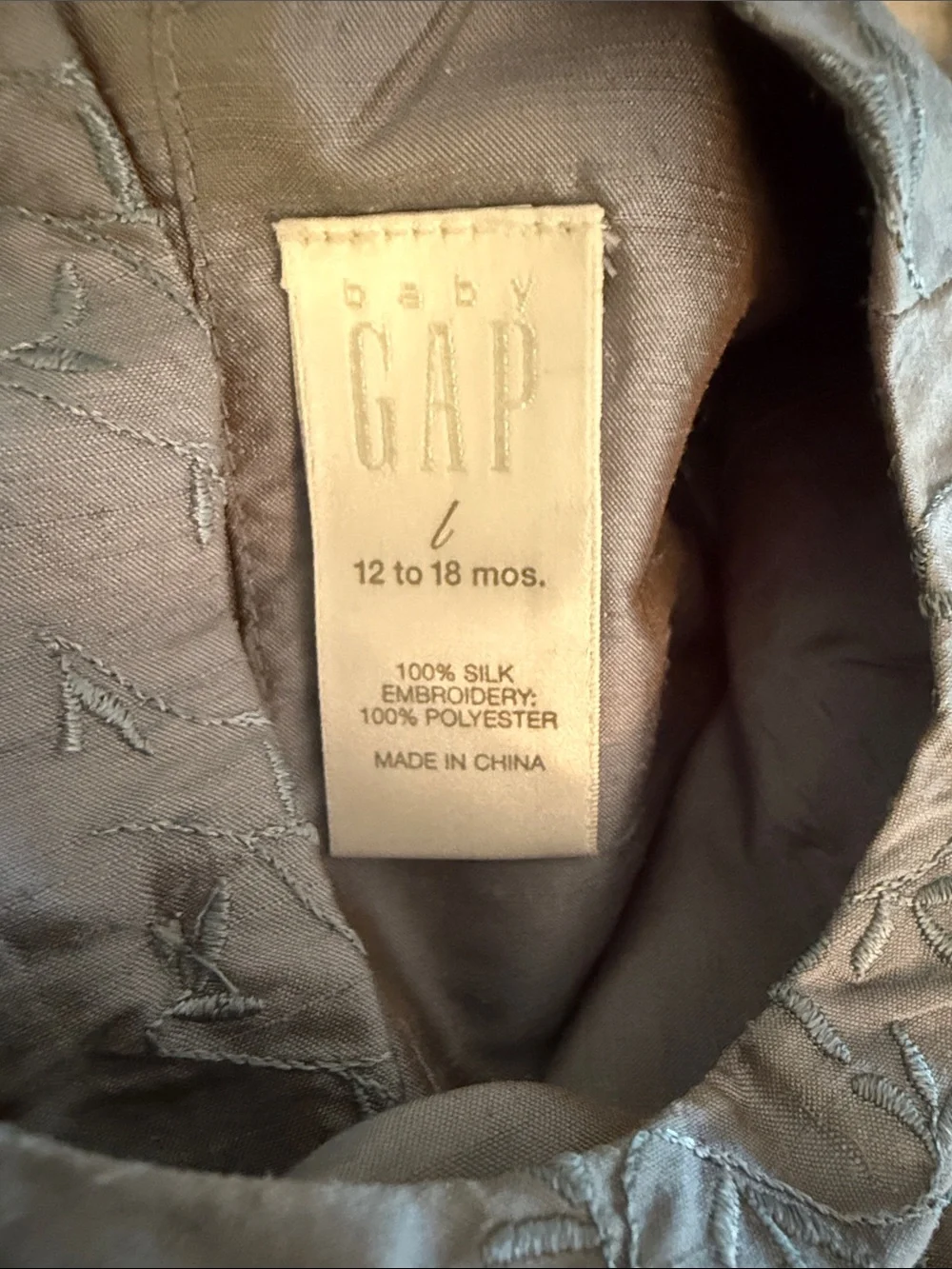 Vintage Baby Gap 1000% Silk Dress
